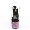 Pleaser - ADORE708REFL Sandale à bride à la cheville, Pole dance chaussures - Chaussures de pole dance - Noir/Violet Product image